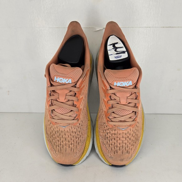 Hoka One One Clifton 8 Road Running Shoes Womens Sz 7.5 B Sun Baked/Shell Coral - Picture 3 of 11